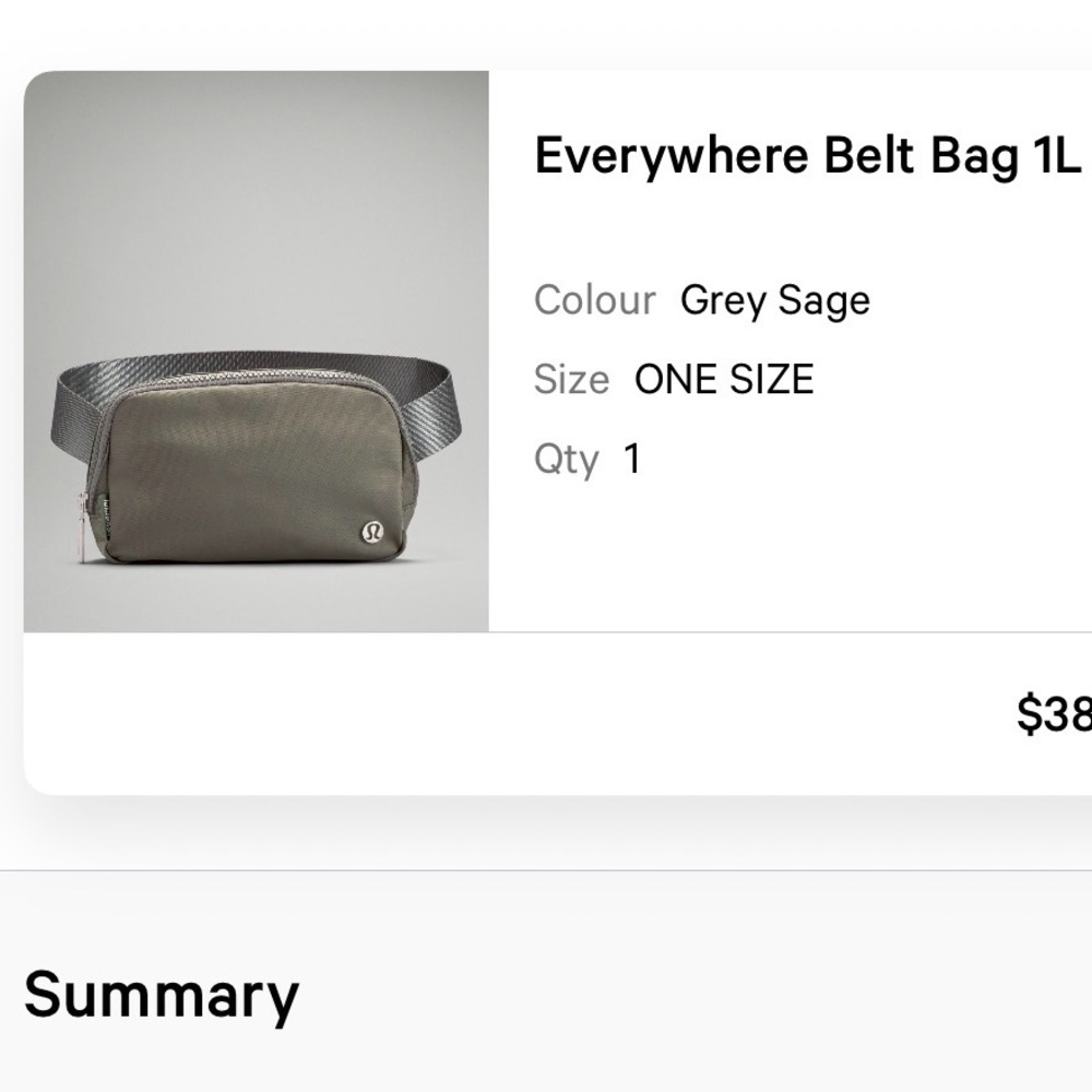 Lululemon Athletica Grey Sage Crossbody Everywhere Belt Bag 1L olive green - Picture 8 of 16
